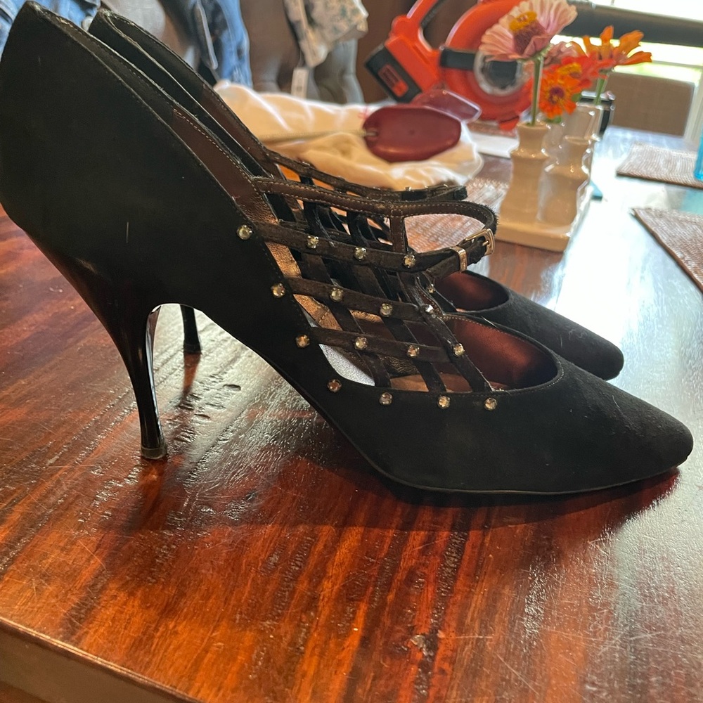 Salvatore Ferragamo high heel shoes with crystals